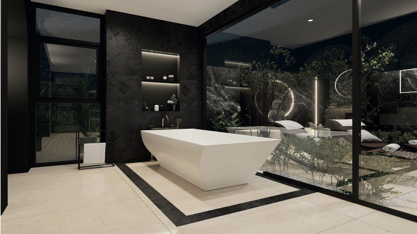 Bathroom suites for beauty content