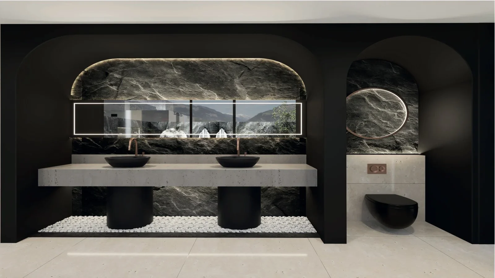 Bathroom suite for beauty content