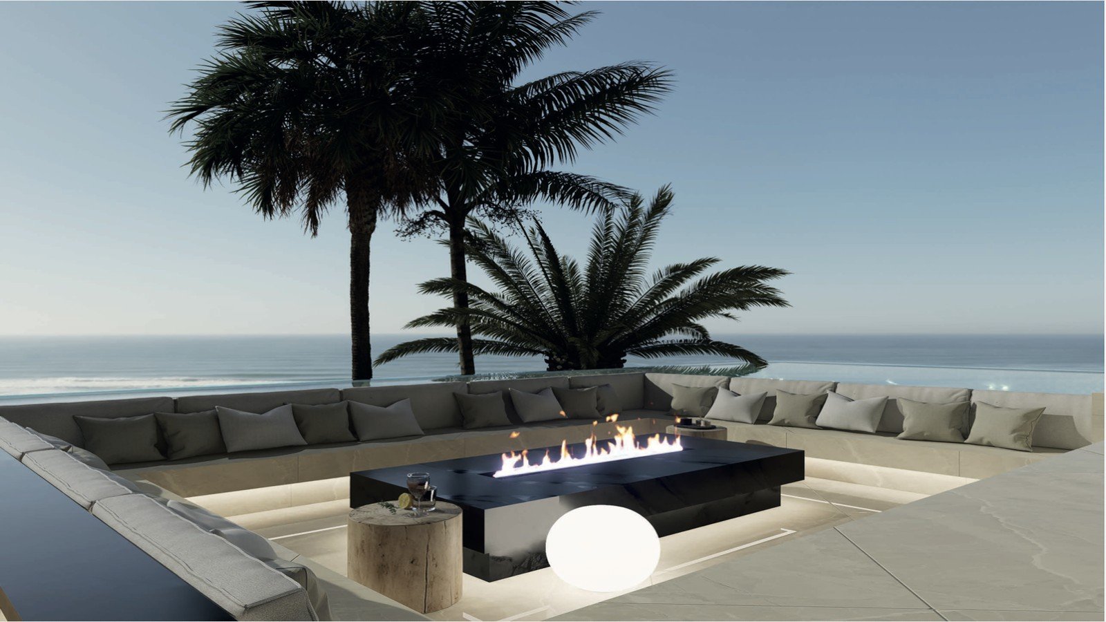 Pool terrace for influencer content creation