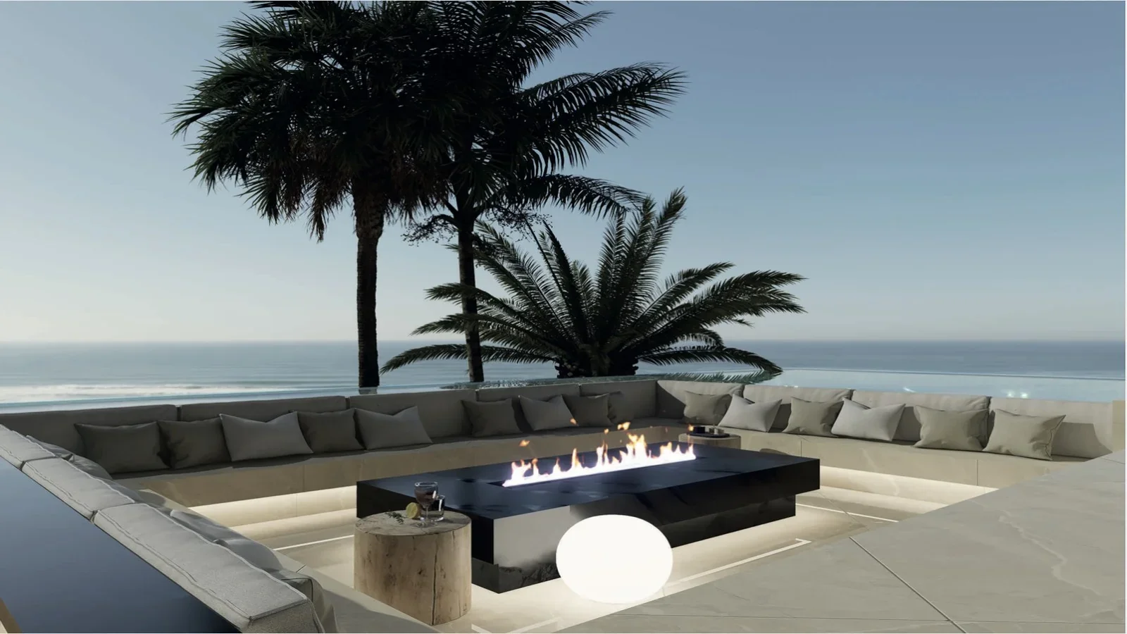 Pool terrace for influencer content creation