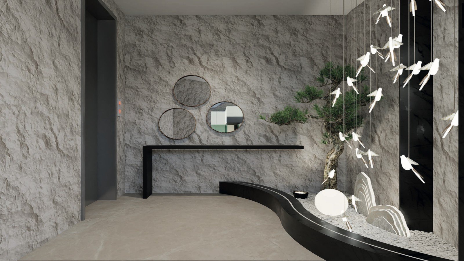 Indoor corridor detail Phuket